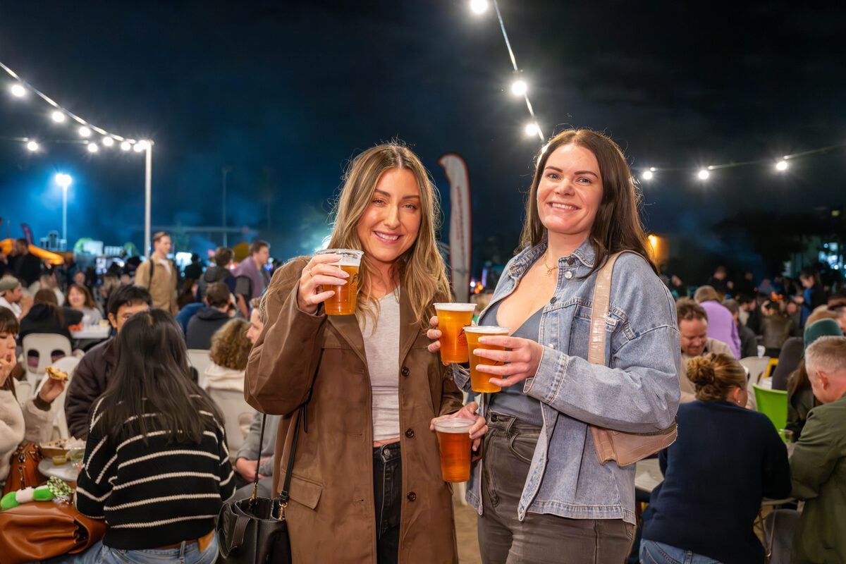 Pop-up bar serving drinks